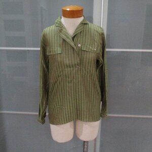 Anne Marie Beretta Made By Alpha Cubic Long Sleeve Popover Shirt Top